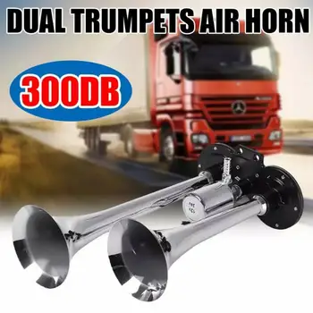 12/24V 300dB Trompet Süper Yüksek Sesle Çift Ağır Plastik Trompet Tren havalı korna Tekne Tren için otomobil araç L3P5