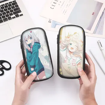 21cm X 10cm Eromanga Sensei Kalem Kutuları Çanta Büyük Kapasiteli Anime Karakter Moda Tuval Kawaii Öğrenci Estetik Kırtasiye