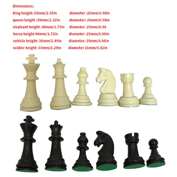 32 adet Satranç Taşları Plastik Satranç Taşları Taşınabilir Uluslararası Satranç Taşları Masa oyun aksesuarı