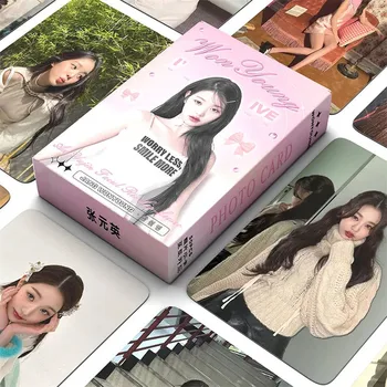 55 50 adet/takım Kpop Kalp Albümü Lazer Kartı LOMO Kartı Holografik Kart LİZ Yujin Gaeul Wonyoung Rei Leeseo Hediye Kartpostal Fotoğraf Kartı