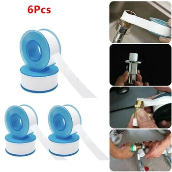 6 Adet PTFE Beyaz Dişli Sızdırmazlık bant yapışkan Tesisatçılar Su Geçirmez 20m X 16mm Banyo sıhhi tesisat armatürleri Boru Aracı Aksesuarları