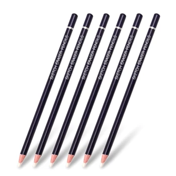 6 Set Prmeium Beyaz Silgi Kalem Seti için Ideal Eskiz Kalemler Renkli Kalemler Kömür Kalemler Çizimleri