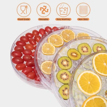 8 adet 13 İnç Yuvarlak Silikon Kurutucu Levha Yapışmaz Gıda Kurutucu Mat Kullanımlık Kalınlaşmak Vapur Meyve Kurutma Makinesi Örgü Ped