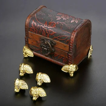 8 Adet Antik Fil Mücevher Kutusu Koruyucu Ayak Bacak Ahşap Kutu Metal Köşe Dirseği Vintage Bronz Dekoratif Mobilya Ayakları