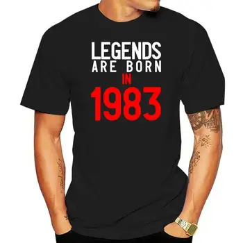 Baskı Moda Legends Doğarlar 1983 erkek t-shirtü Ünlü Klasik Çizgi Roman Erkek Kız Tişörtleri Kısa Kollu Hiphop