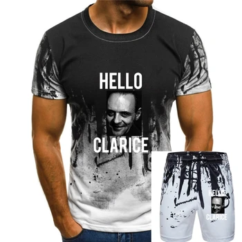 Erkekler t gömlek Kuzuların Sessizliği Korku Filmi Hannibal Lecter Hello Clarice Yetişkin Tee t-shirt tişört kadın