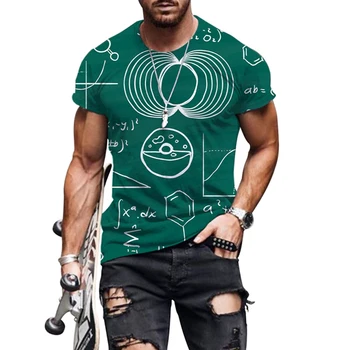 Formülü Grafik Yaz Harajuku Tasarım Moda Erkek T shirt Sıcak Yaz 3D Her Yerinde baskılı tişört Üstleri gömlek Unisex T shirt