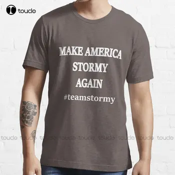 Fırtınalı Daniels Donald Trump Tasarım Yapmak Amerika Fırtınalı Tekrar # Teamstormy Uçucu T-Shirt Beyaz Gömlek Kadınlar İçin Özel Hediye