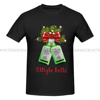Gingle Bells Noel Üstleri Tee T Shirt Cin Tonik Fan Hediye Fikri Mevcut Erkek Bayan L360 yuvarlak boyun Üstleri T-Shirt