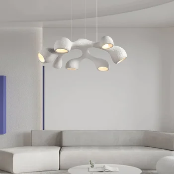 Iskandinav Wabi Sabi Rüzgar Kolye Lamba Oturma Odası Çalışma için LED Dekor Asılı Avize Villa Clubhouse Dubleks Ev Dekor Lambaları