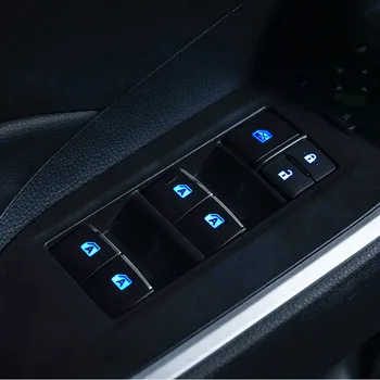 Işıklı LED Güç Tek Pencere Anahtarı Seti Toyota Camry için XV70 2018-2023 Sol Sürüş Arka RHD LHD Sağ el sürücü