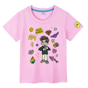 Karikatür Sevimli Merch A4 T-Shirt yüksek kalite Yaz Pamuk Çocuk Giysileri A4 Lamba baskı Erkek Kız Kısa Kollu Gömlek Tops