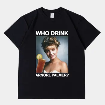 Kim İçecek Arnorl Palmer Komik Grafik T Shirt Erkek kadın Moda Rahat Rahat Pamuklu kısa kollu tişörtler Büyük Boy Streetwear