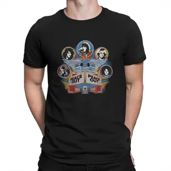 Komik Barış Out Marquee Poster T-Shirt Erkekler O Boyun Saf Pamuk T Shirt Aerosmith Kısa Kollu Tees Doğum Günü Hediyesi Elbise