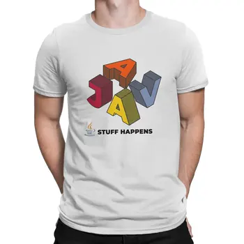 Linux İşletim Sistemi Java Şeyler Olur Tshirt Homme erkek giyim Blusas Polyester T Shirt Erkekler İçin