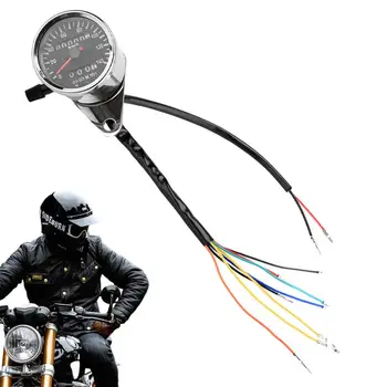 Motosiklet Enstrüman Göstergesi Mekanik Hız Göstergesi led ışık Retro Modifikasyon Aksesuarları Dairesel Dönüş