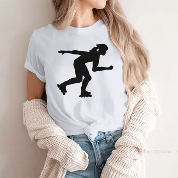 Paten Eğlence Sokak Spor Moda TShirt Kadın Kız Inline Paten Temel Tişörtü T Shirt Yüksek Kalite 5XL