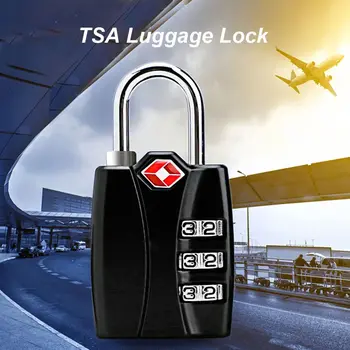 Sağlam Seyahat Bavul Kod Kilidi silindir çanta TSA Bagaj Kilidi Şifre şifreli kilit 3 Pozisyon Sıfırlanabilir Kilit