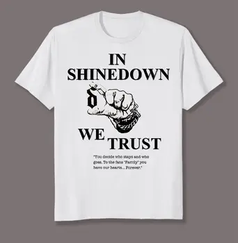 Shinedown TShirt Beyaz Erkekler Kısa Kollu Unisex Yeni