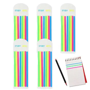 Vurgulayıcı Şeritler Vurgulamak Yapışkan Not Şeritler Pastel 5 adet Kısa ve Uzun Vurgulayıcı Bant Çeşitli Renkler Sayfa İşaretleyiciler Kitaplar İçin