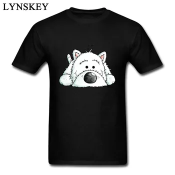 West Highland Beyaz Terrier Köpek Lovey Hediye Tops & Tees Erkekler İçin Rahat Tarzı Özel T-shirt %100 % Pamuk Toptan
