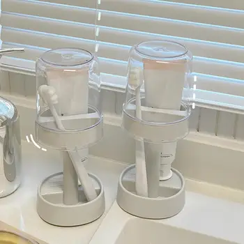 Çift kullanımlı Diş Fırçası Tutucu Çok Fonksiyonlu Diş Fırçası Tutucu Toz geçirmez Elektrikli Diş Fırçası Rafı Teleskopik Diş Macunu