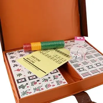 Çin Numaralı X-Büyük Fayans Mahjong Seti. 144 Fayans 1.5 
