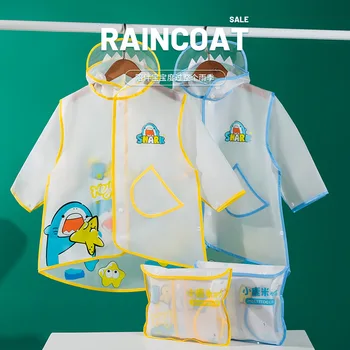 Çocuk Yağmurluk Erkek 2-7 Yaşında Tam Vücut Anaokulu Kız Su Geçirmez KidsTransparent Panço Yağmur Ceket Impermeables